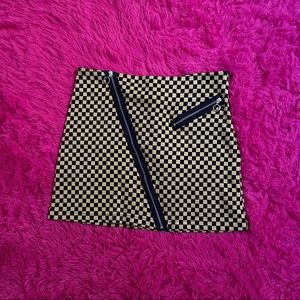 MNG Yellow Checkered Skirt